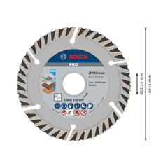 Disco Diamantado Bosch Pro Multi Material Seg. 115X22,23mm