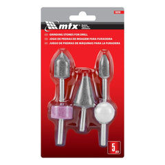 Jogo de Pedras de Moagem para Furadeira 5 Peças MTX Coríndon F70 6mm 25000 L/min