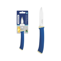 Faca Para Legumes E Frutas Tramontina Felice 3 Polegadas Aço Inox E Cabo Polipropileno Azul