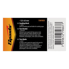 Taco Lixador 125 X 65mm Sparta 7581055 Para Madeira Metal Massa Plástico