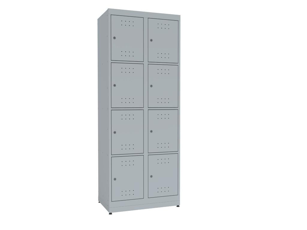 Armário Vestiário Duplo 08 Portas Cinza Presto