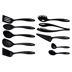 Jogo De Utensílios Tramontina Ability 10 Peças Nylon Preto 180 Graus Antiaderente