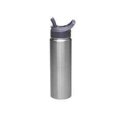 Garrafa Térmica Tramontina 650 Ml Inox Com Canudo Parede Dupla Isolar A Vácuo