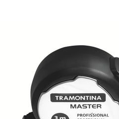 Trena Profissional 3m Magnética Aço Inox MASTER Alta Precisão Graduado em mm e polegadas Tramontina