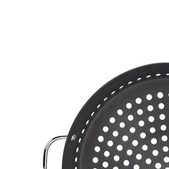 Grelha Tramontina Para Churrasco 30 Cm Alumínio Anodizado Grafite Com Cabo Em Aço Inox Resistente
