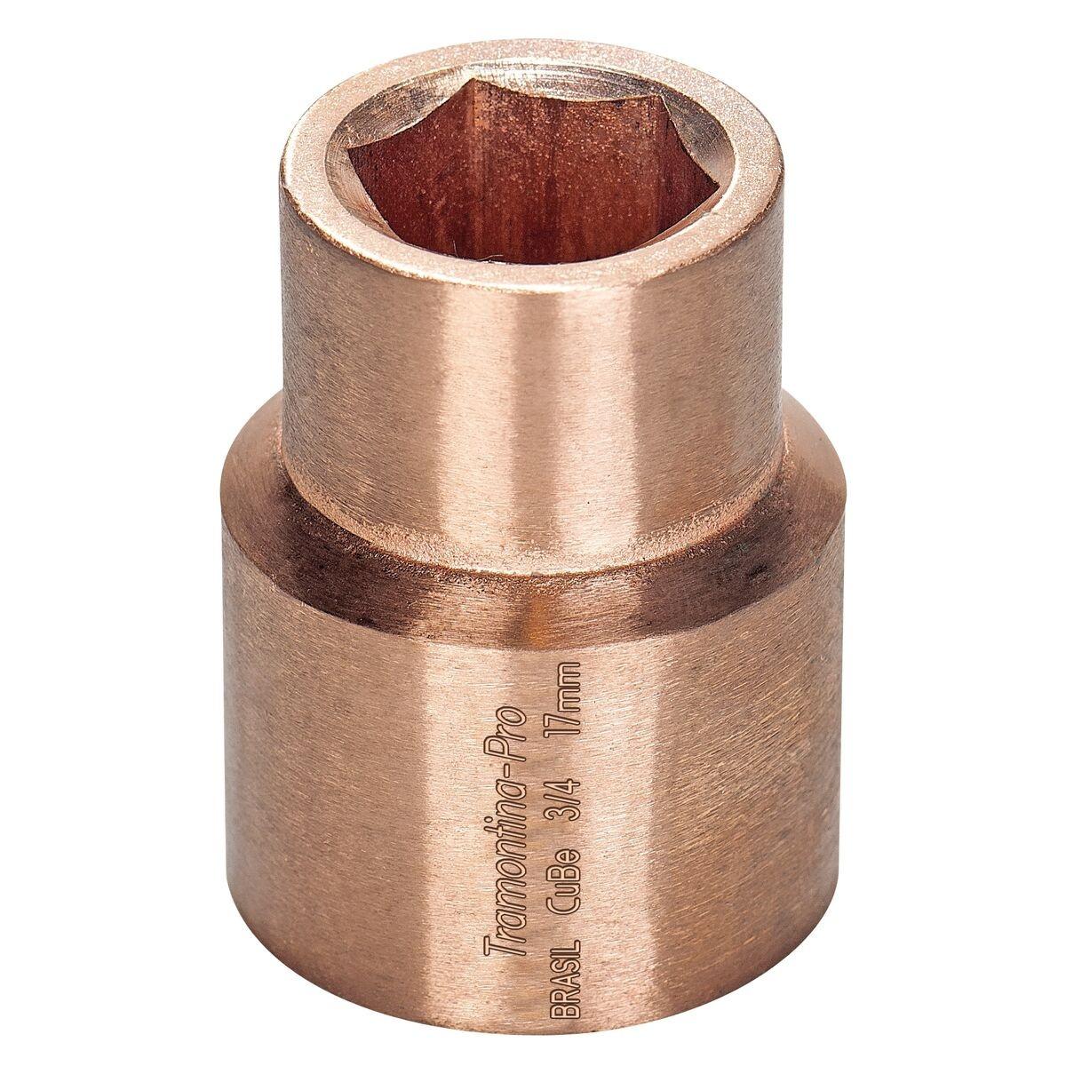 Soquete Sextavado Cobre-berílio 27mm 3/4'' Antifaiscante Tramontina PRO