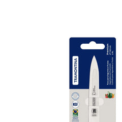 Faca Para Legumes E Frutas Tramontina Premium 4 Polegadas Aço Inox Cabo Polipropileno Branco