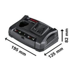 Carregador De Baterias Duplo 18V E 12V Bosch Gax 18V-30 220V