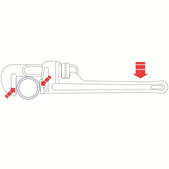 Chave Para Tubo 18'' Certificação BS 3594 Aço Cromo Vanádio Ferro Fundido Abertura Regulável Tramontina PRO