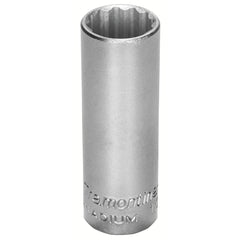 Soquete Estriado Longo 3/4' Encaixe 1/2' Aço Cromo Vanádio Tramontina PRO