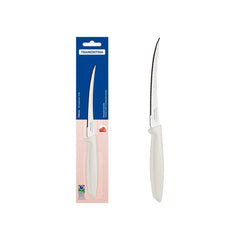 Faca Para Tomate Tramontina Plenus 5 Polegadas Aço Inox Cabo Polipropileno Off White Microsserrilhada
