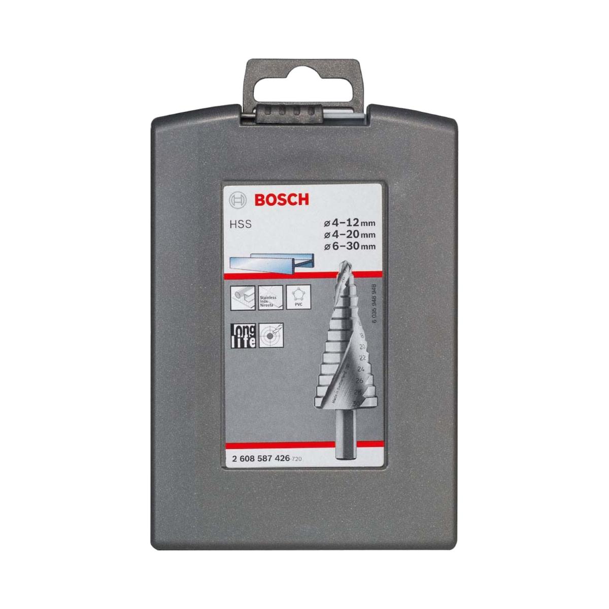 Jogo Broca Escalonada Para Metal Bosch Hss 3 Peças