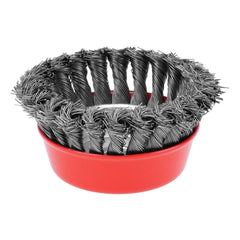 Escova Tipo Copo Aço Carbono Torcida M14 100mm 0,5mm 8500rpm MTX 746289 Máxima Eficiência
