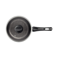 Panela Tramontina Paris 16 cm 1,5 L Antiaderente Starflon Max Alumínio Chumbo Com Tampa De Vidro