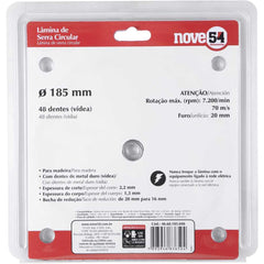 Lâmina de serra circular vídea 185mm 48 dentes Nove54