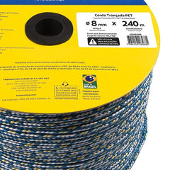 Corda Trançada Pet 8mm 240m 381,4kgf Tramontina Master Resistente