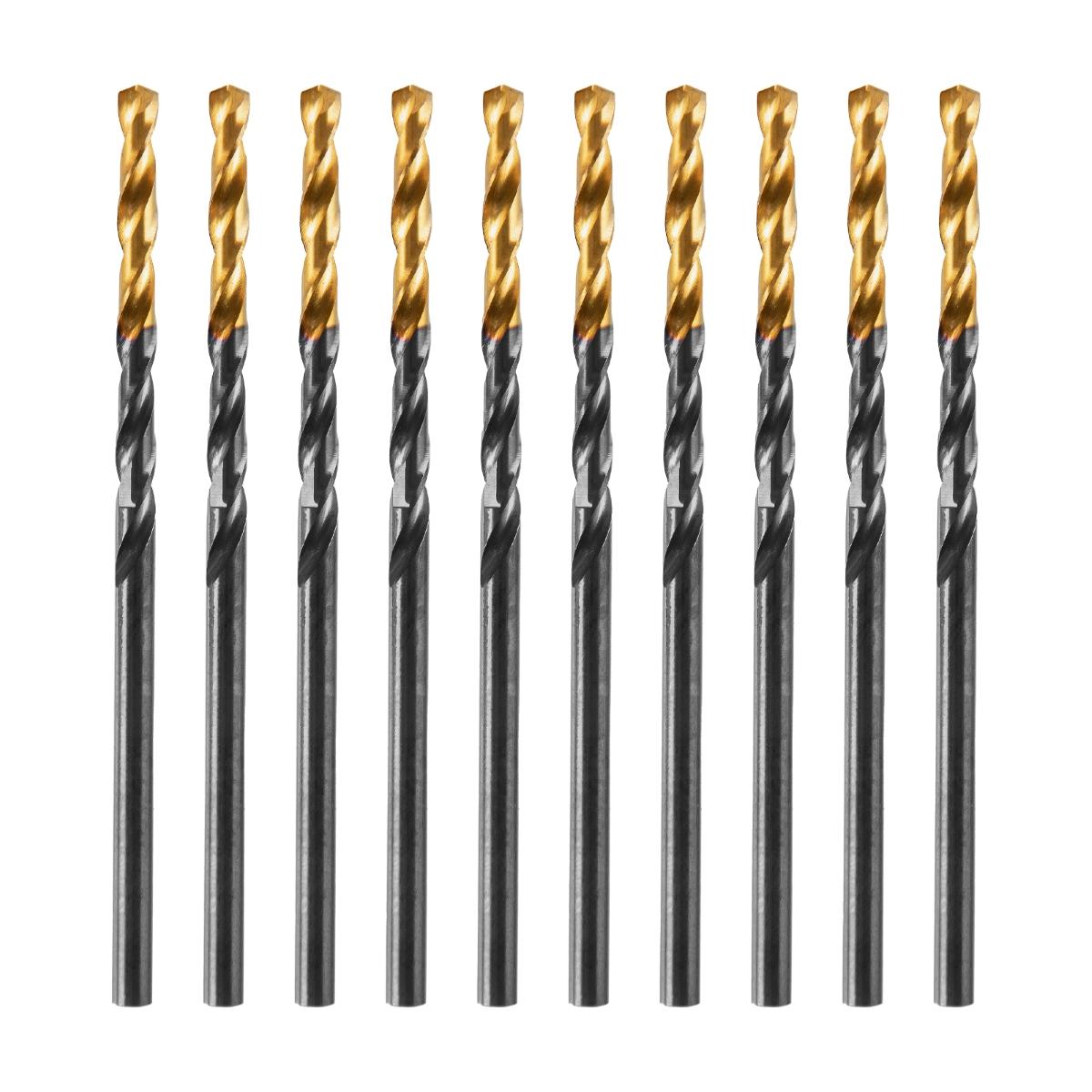Broca Aço Rápido Nitreto Titânio 2,5mm 10pcs Profissional Gross Golden Tip 71720455
