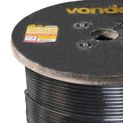 Cabo Aço AF 3/16'' 6X19M Galvanizado Plastificado Preto 500m Vonder Resistente Corrosão
