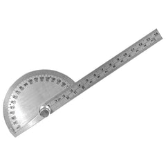 Transferidor de Ângulos 0º - 180º Graus Aço Inox Tradestar