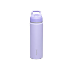 Garrafa Térmica Tramontina 650 Ml Aço Revestido Lilás Com Canudo E Parede Dupla