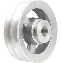 Polia Alumínio 2 Canais Perfil B 150mm com Furo 24mm Vonder