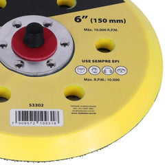 Suporte para Lixadeira Pneumatica 6'' 5/16'' Unf 6 Furos Tradestar