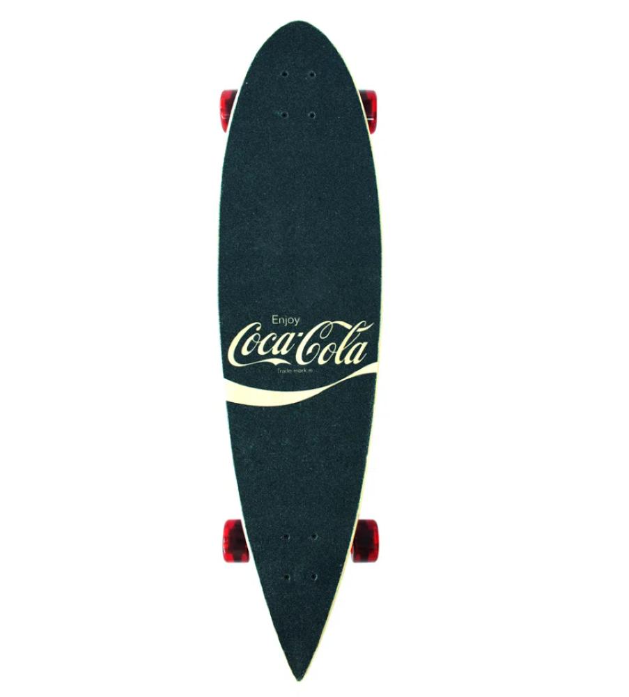 Longboard Coca-Cola Maple Alumínio PU 76mm ABEC-7 Licenciado 100x24,5cm 145000 Bel