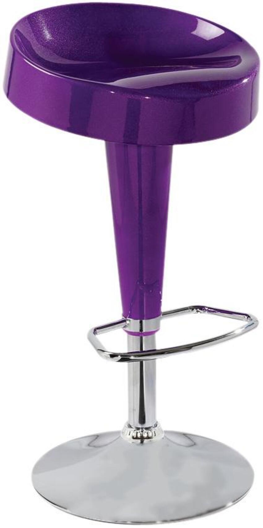 Banqueta provence em abs base aço cromado roxa - Bel Lazer