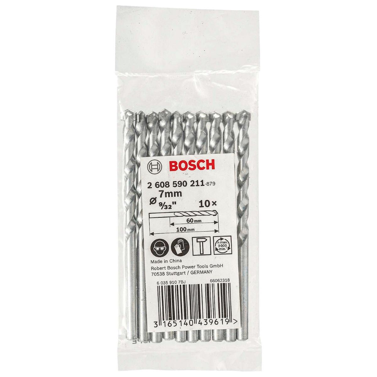 Broca Para Concreto Bosch Cyl-1 Ø7 X 60 X 100 mm 10 Peças