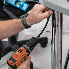 Extensão Flexível Para Bits Cromo Vanádio Encaixe 1/4'' 190mm Com Anel Giratório E Suporte Magnético