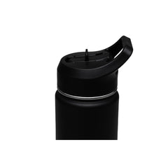 Garrafa Térmica Tramontina 650 Ml Aço Revestido Preto Com Canudo E Parede Dupla