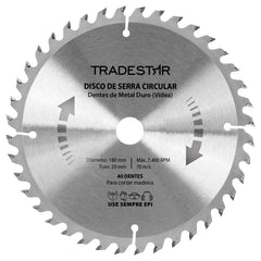 Serra Circular Videa 180 x 20 mm 40D Tradestar