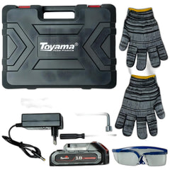 Mini Motosserra de Poda a Bateria Toyama TBT18MC46-K2 18V Sabre 4 Pol Kit 2 Baterias Carregador Correntes Maleta