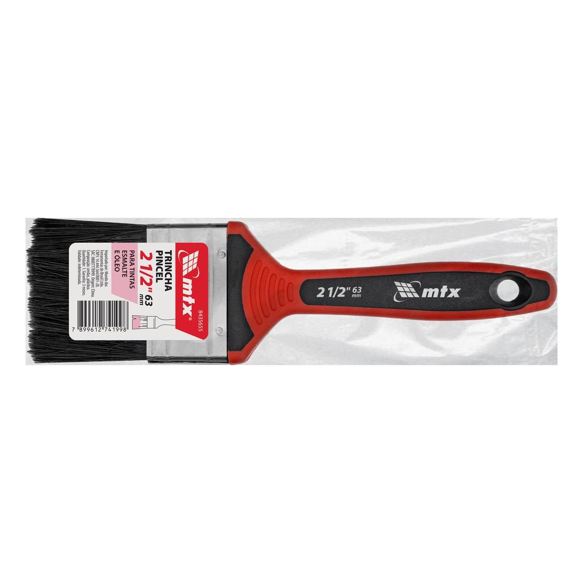 Trincha 2 1/2'' Para Tintas Esmalte E Óleo Cerdas Mistas Cabo 2 Componentes Mtx