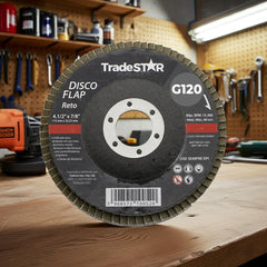 Disco Flap 115 mm G120 Fibra Reto Aço Tradestar