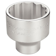 Soquete Estriado 60mm 3/4'' Aço Cromo Vanádio Hyper Drive Chrome Norma DIN 3124 Forjado Tramontina Pro