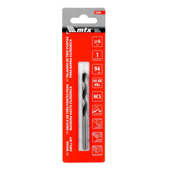 Broca Espiral Madeira 6x90mm Haste Cilíndrica Aço 45 118° MTX 702049