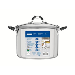 Caldeirão Tramontina Astro Em Aço Inox Com Fundo Triplo Tampa De Vidro 30 Cm 20,8 L Silicone