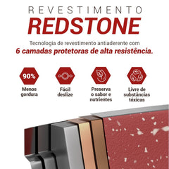 Panela Com Revestimento de Cerâmica Redstone Definitive PPH280ACR Philco 6,1L Cabo Emborrachado