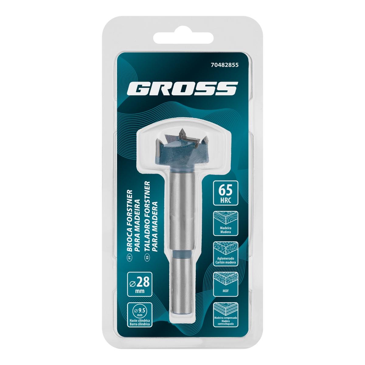 Broca Forstner 28mm Metal Resistente Haste Cilíndrica MTX Para Madeira