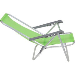 Cadeira Reclinável Lazy Bel 4 Posições Alumínio para Praia Camping