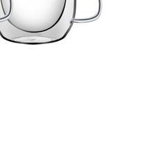 Conjunto 2 Xícaras Tramontina Vidro Duplo 100ml Café Térmico Design Moderno Elegante Gourmet