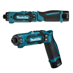 Parafusadeira Furadeira 5mm à Bateria 7.2V com Bateria Carregador Jogo Bits Maleta DF012DSE Makita