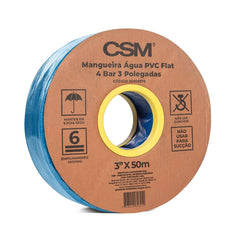 Mangueira Pvc Azul p/ Desague 4 Bar 3'' Polegadas 50m Csm