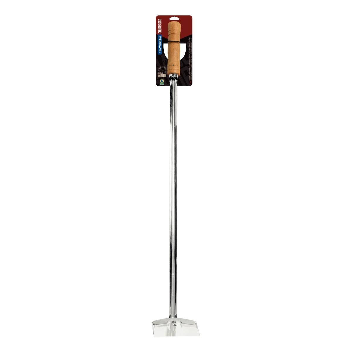 Puxador Para Brasas Tramontina Churrasco Aço Inox E Madeira 72,7 Cm