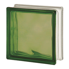 Tijolo de Vidro 19 x 19 x 8 CM Verde Translúcido 06 Unidades Tradestar