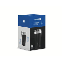 Copo Térmico Tramontina Exata 550 ml Aço Inox Preto Com Tampa Parede Dupla