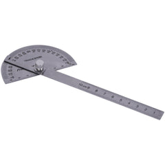 Transferidor de Ângulos 0º - 180º Graus Aço Inox Tradestar