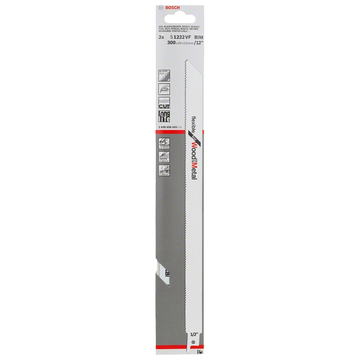Lâmina Serra Sabre Bosch S1222Vf Flexible 2 Peças