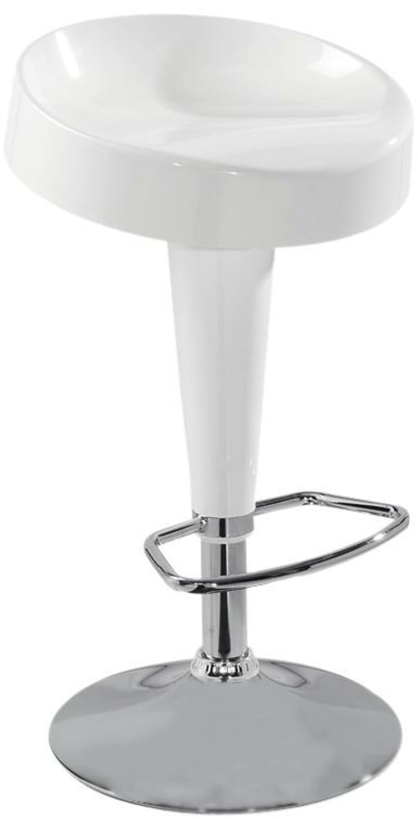 Banqueta provence em abs base aço cromado branca - Bel Lazer